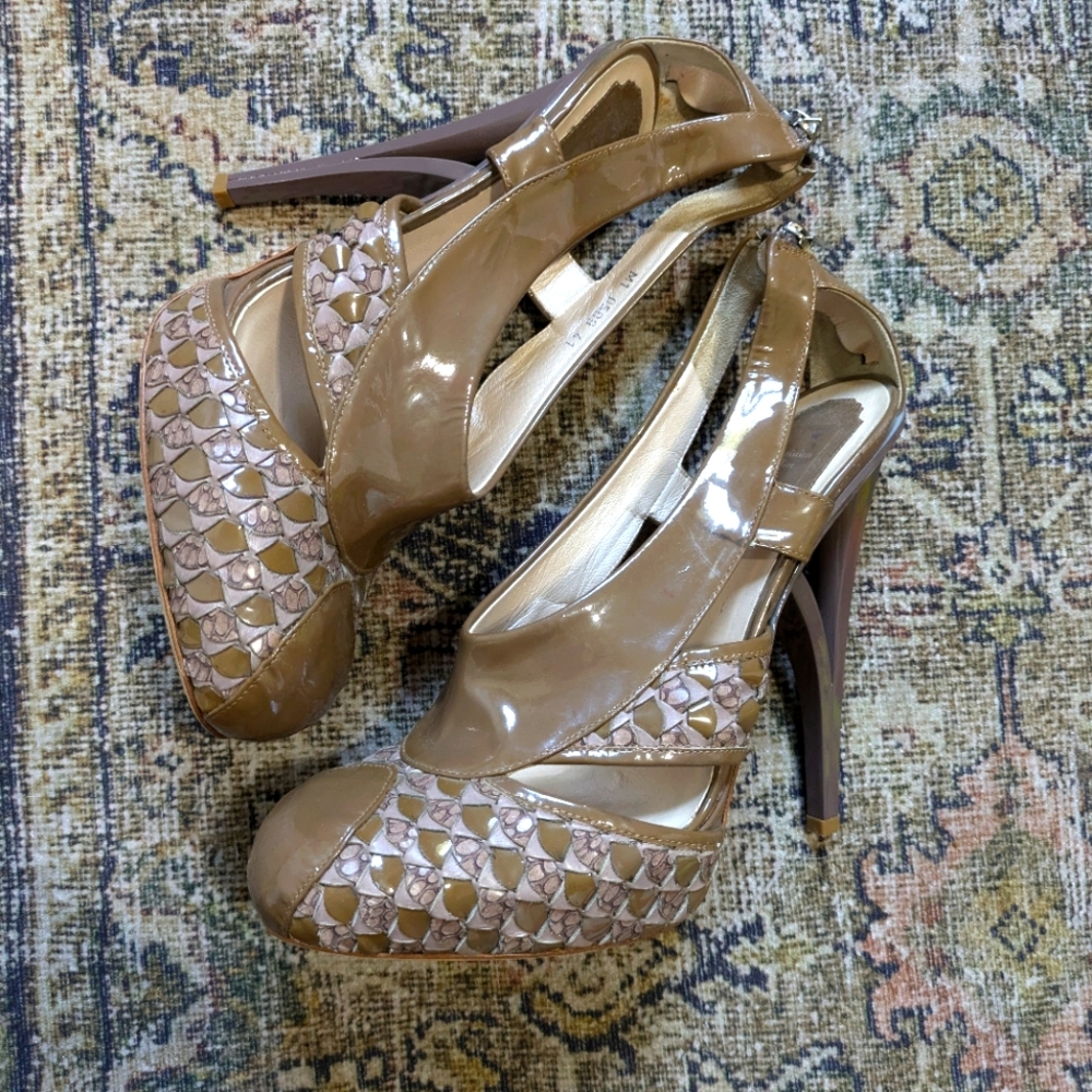 Christian Dior Braided Leather Stiletto Heel